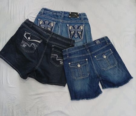 CR9221 Upcycled Y2K Denim Shorts