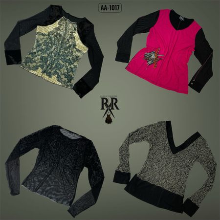 Y2K Black Rave Full Sleeve Tops (AA-1017)