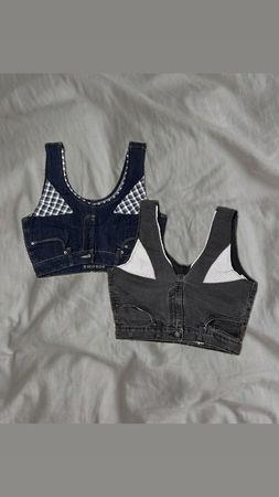Upcycled Denim Fusion Top