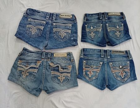 CR9224 Upcycled Rock Revival Shorts