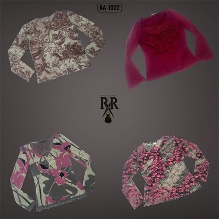 Y2K Baby in Pink  Full Sleeve Tops (AA-1022)