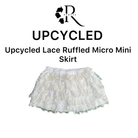 Upcycled Lace Ruffled Micro Mini Skirts