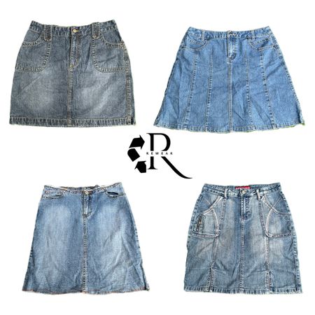 Y2K Era Cyber Girl Denim Midi Skirts RW-2136