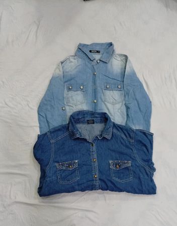CR9229 Y2K Denim Blouses