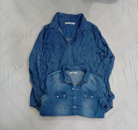 CR9230 Y2K Denim Blouses