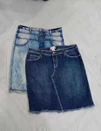 CR9231 Y2K Midi Denim Skirts