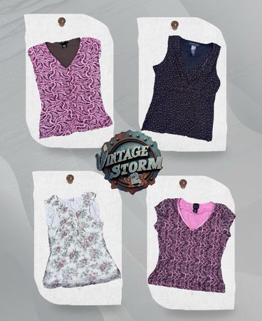 Y2K Girly Glam Poly Blouse