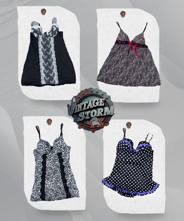 Y2K Midnight Tempt Babydoll Tops