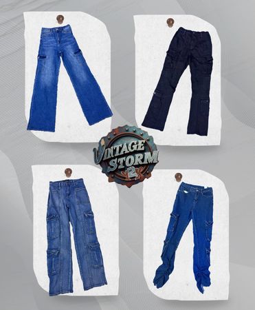 Y2K Denim Cargo Pants