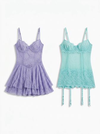 (FV-1724) Y2K Lace Babydoll Dress Collection