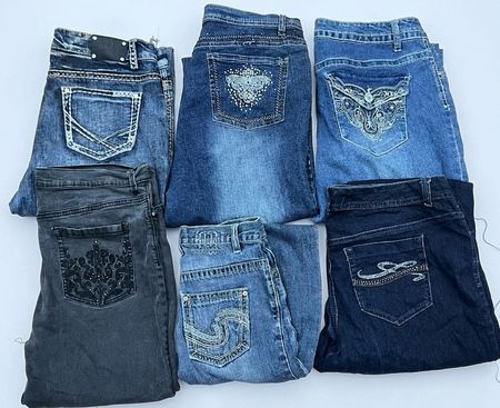 Unbranded embroidery jeans 12 pcs Bundle #15