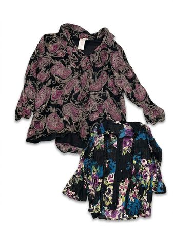 (FV-1728) Y2K Floral Mesh Top Collection