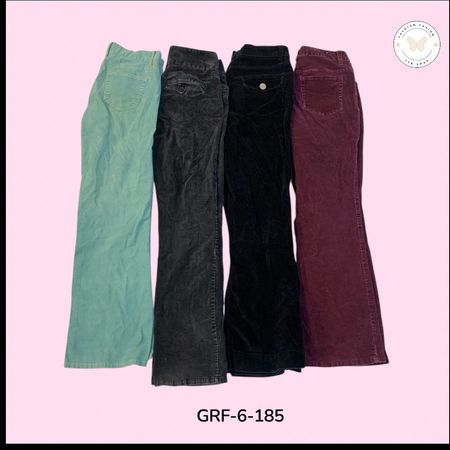 Y2K Corduroy Pants – High Waist Wide Leg Streetwear Fashion (GRF-6-185)