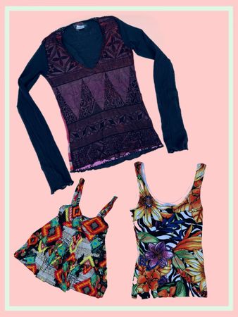 Printed Full Slevees Tops
