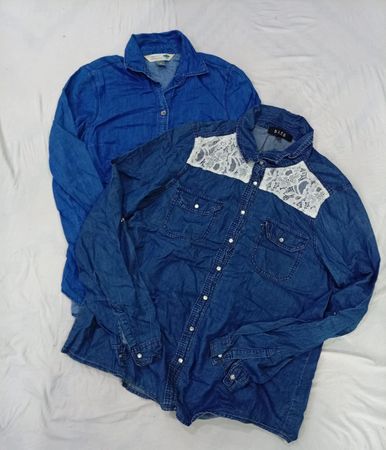 CR9233 Y2K Denim Blouses