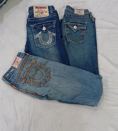CR9241 Vintage True Religion Flare and Straight Jeans