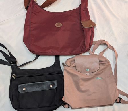 Longchamp Le Pliage Bundle – 10 Pre-Owned Bags | Mixed Sizes, Designs & Colours / 01