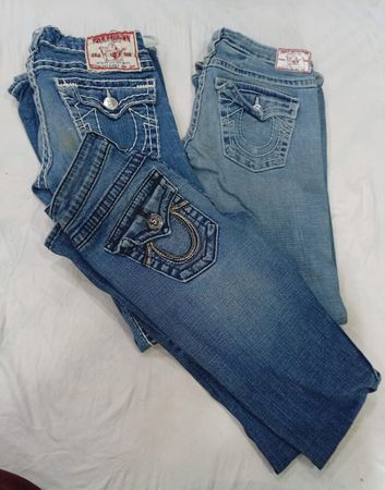 CR9251 Vintage True Religion Flare and Straight Jeans
