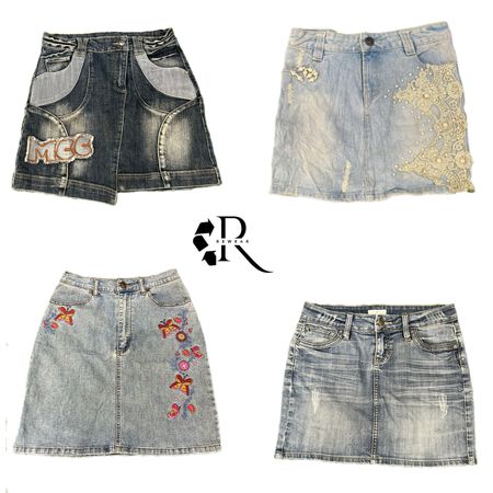 Y2K Unique Girl Denim Midi Skirts RW-2142