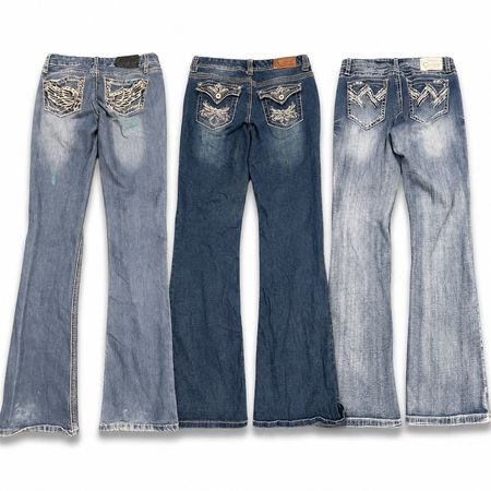 Y2K Embellished Embroidered Women Jeans