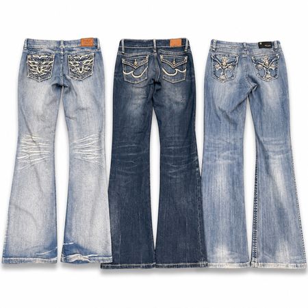 Y2K Embellished Embroidered Women Jeans