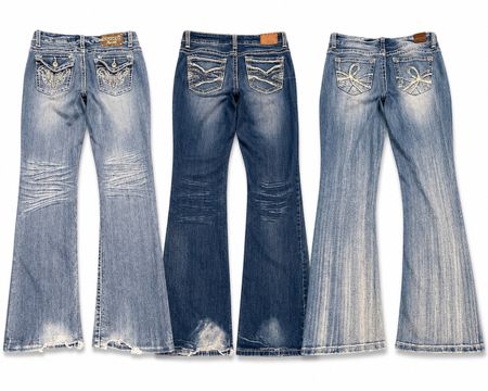 Y2K Embellished Embroidered Women Jeans