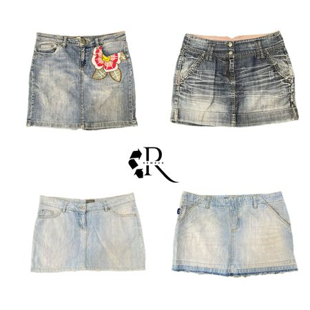 Y2K Unique Girls Denim Mini Skirts RW-2144