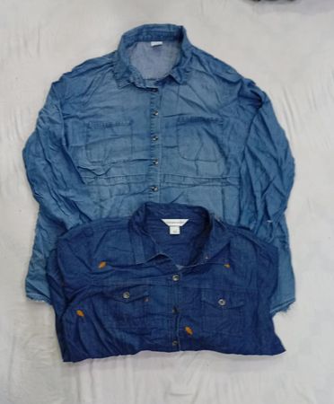 CR9264 Y2K Denim Blouses