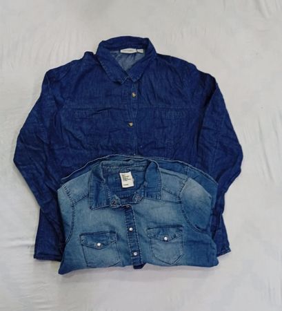 CR9265 Y2K Denim Blouses