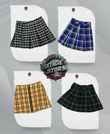 Y2K Check Skirts
