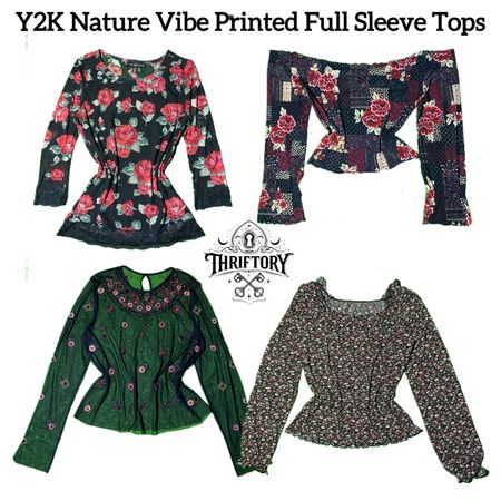 Y2K Nature Vibe Full Sleeve Printed Tops TY-052