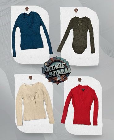 Y2K Cozy Crest Sweaters
