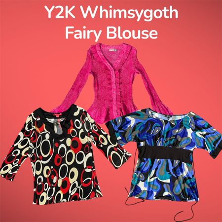 Y2K Whimsygoth Floral Blouse - (17/06)