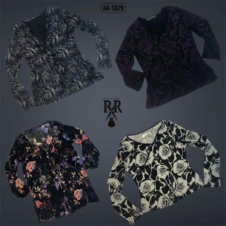 Y2K All Black Rave Full Sleeve Tops (AA-1029)