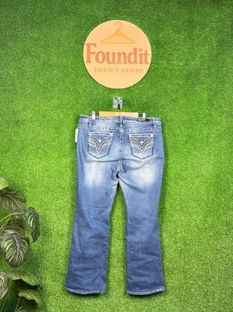 Y2K Embroidery and Embellished Flare Jeans