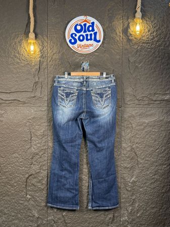 Y2K Embroidery and Embellished Flare Jeans