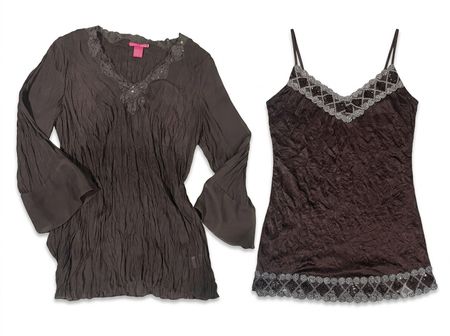(FV-1744) Braun Tops Bundle | Y2K Abend Freizeitmode Los