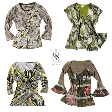 Y2K Green Forest Vibe Tops - SS-050
