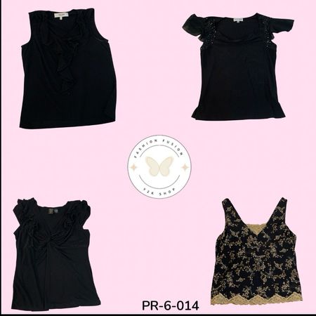 Elegant Black Poly Blouse – Soft Summer Wear | Chic & Lightweight Style (PR-6-014)