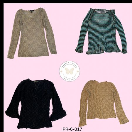 Floral Printed Poly Long Sleeve Blouse – Lightweight & Trendy (PR-6-017)