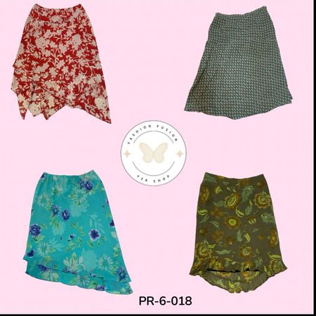 Chic Printed Poly Skirt – Soft Flowing Summer Style (PR-6-018)