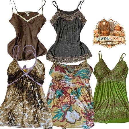 Y2K cami tops