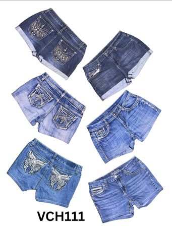 Y2k embroidered mini shorts VCH 111