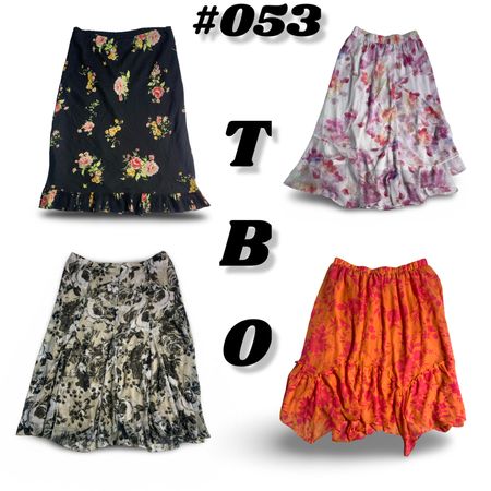 Y2k Ruffle Hem Floral Skirts (brands) Loft & Christopher & banks etc #053.