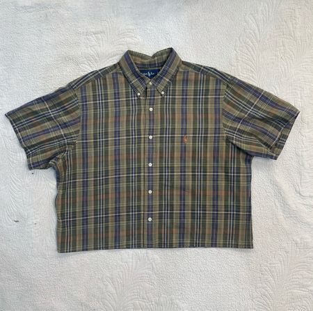 Upcycle Ralph Lauren Boxy Crop Tops Shirts (DV -06)