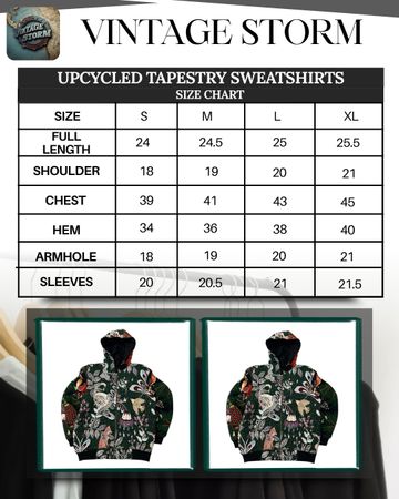 Upcycled Tapestry Hooded Sweatshirts