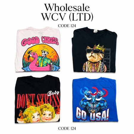 Cartoon Printed T Shirt (Wcv: 124)
