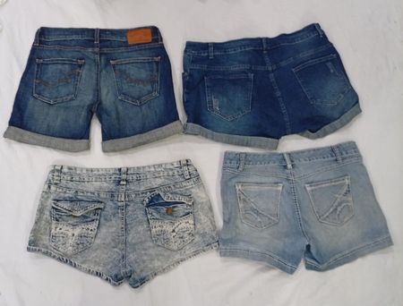 CR9305 Upcycled Y2K Mini Denim Shorts