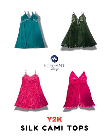 Y2K Silk Cami Tops - EVM1805
