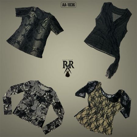 Y2K Black Gothic Mix Tops (AA-1036)